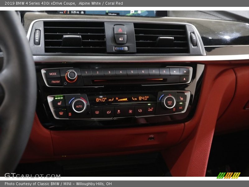 Alpine White / Coral Red 2019 BMW 4 Series 430i xDrive Coupe
