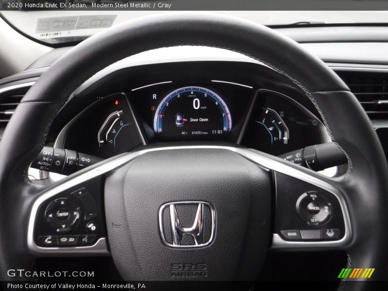 Modern Steel Metallic / Gray 2020 Honda Civic EX Sedan