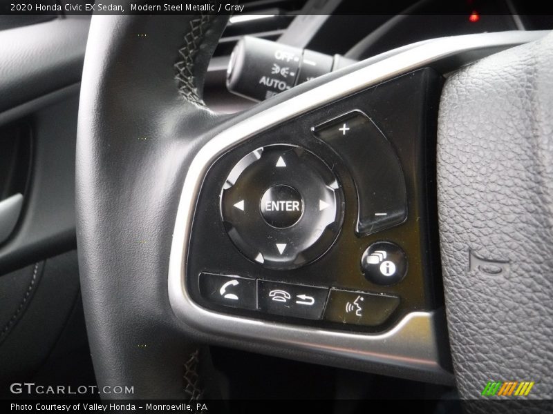 Modern Steel Metallic / Gray 2020 Honda Civic EX Sedan