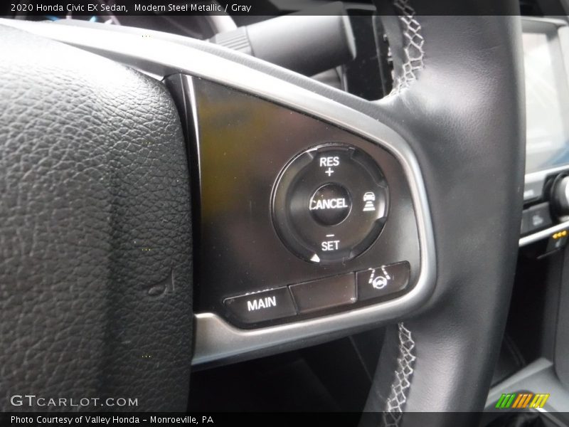 Modern Steel Metallic / Gray 2020 Honda Civic EX Sedan