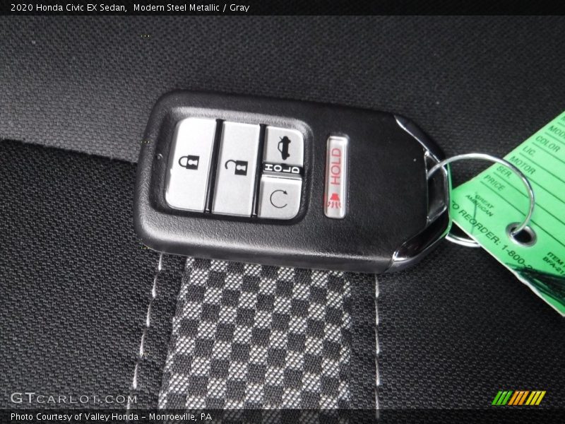 Modern Steel Metallic / Gray 2020 Honda Civic EX Sedan