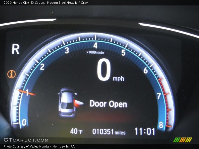 Modern Steel Metallic / Gray 2020 Honda Civic EX Sedan