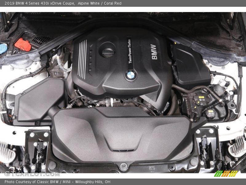 Alpine White / Coral Red 2019 BMW 4 Series 430i xDrive Coupe
