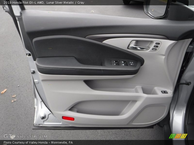 Lunar Silver Metallic / Gray 2019 Honda Pilot EX-L AWD