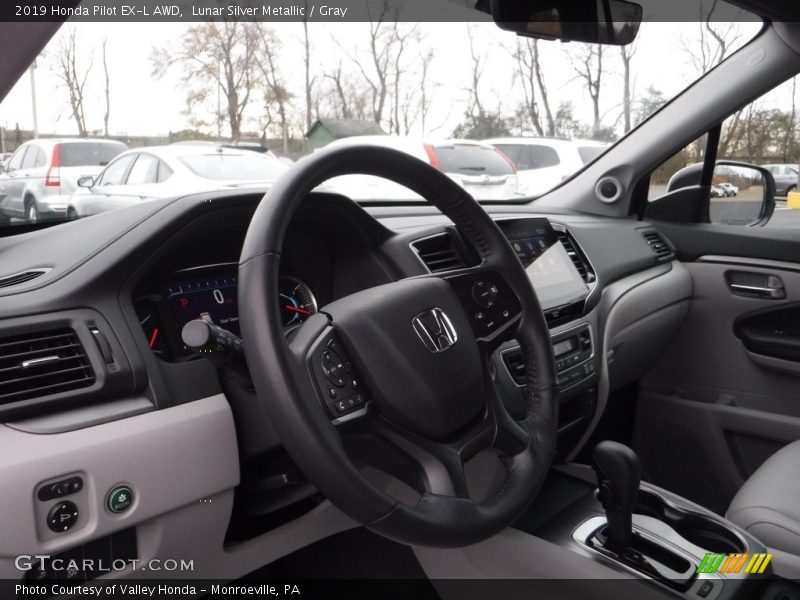 Lunar Silver Metallic / Gray 2019 Honda Pilot EX-L AWD