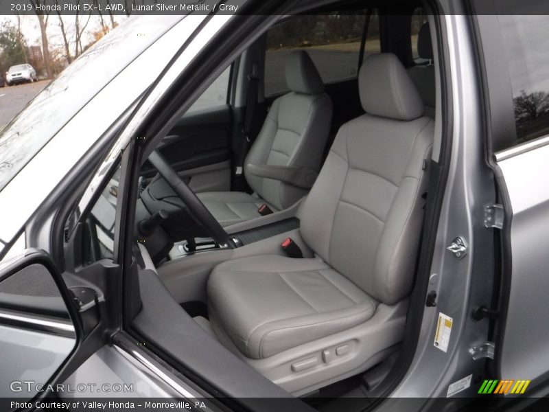 Lunar Silver Metallic / Gray 2019 Honda Pilot EX-L AWD