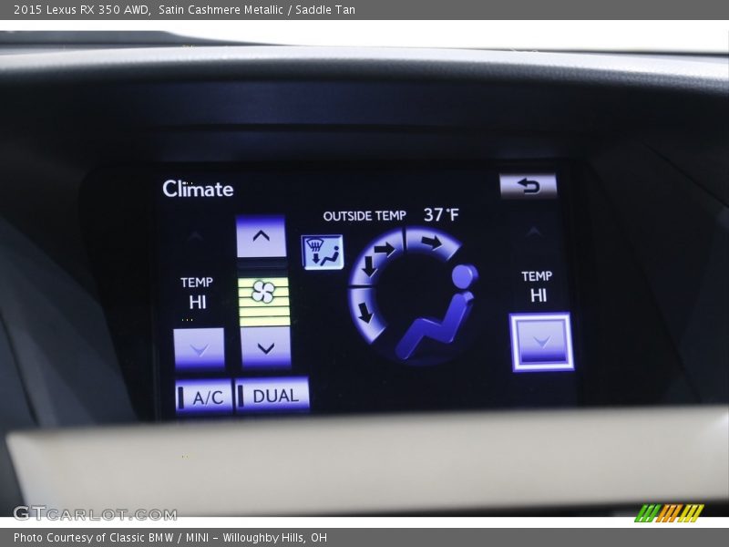 Satin Cashmere Metallic / Saddle Tan 2015 Lexus RX 350 AWD