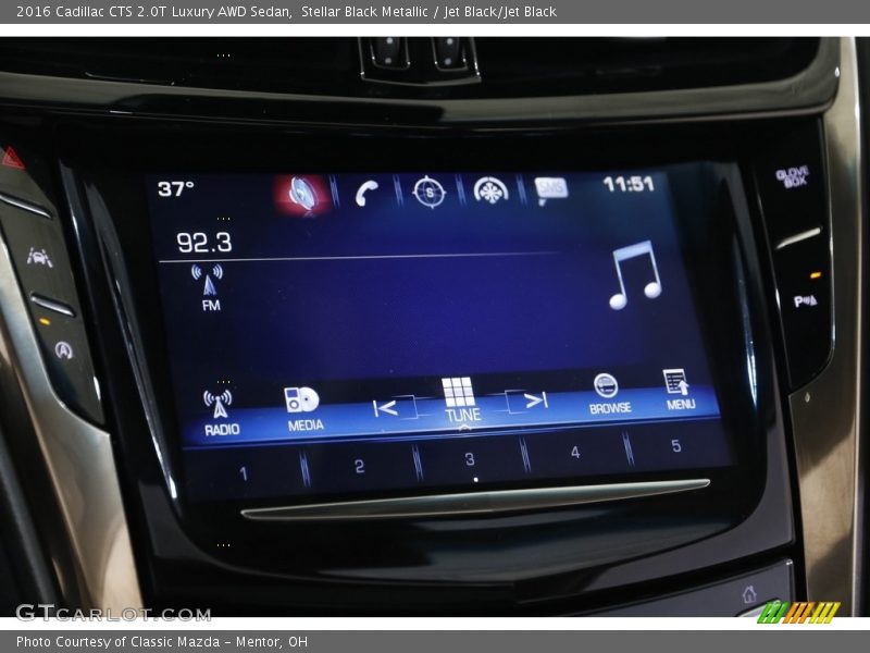 Stellar Black Metallic / Jet Black/Jet Black 2016 Cadillac CTS 2.0T Luxury AWD Sedan
