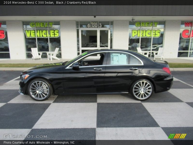 Black / Cranberry Red/Black 2016 Mercedes-Benz C 300 Sedan