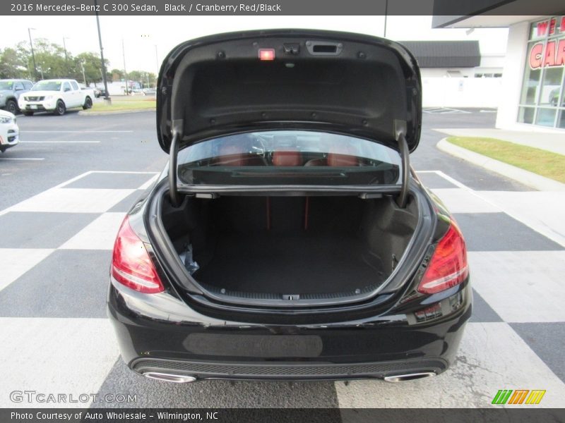 Black / Cranberry Red/Black 2016 Mercedes-Benz C 300 Sedan