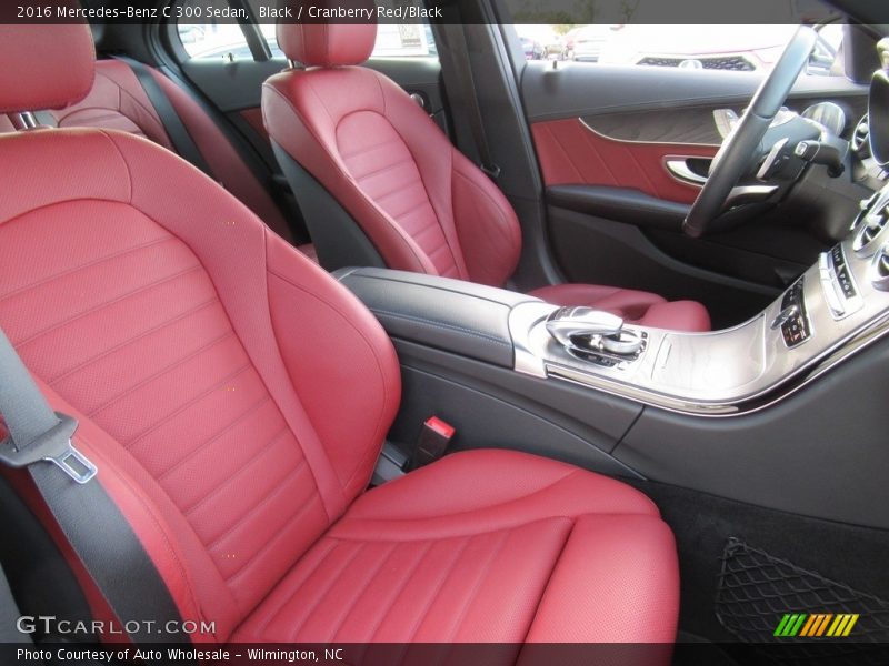 Black / Cranberry Red/Black 2016 Mercedes-Benz C 300 Sedan