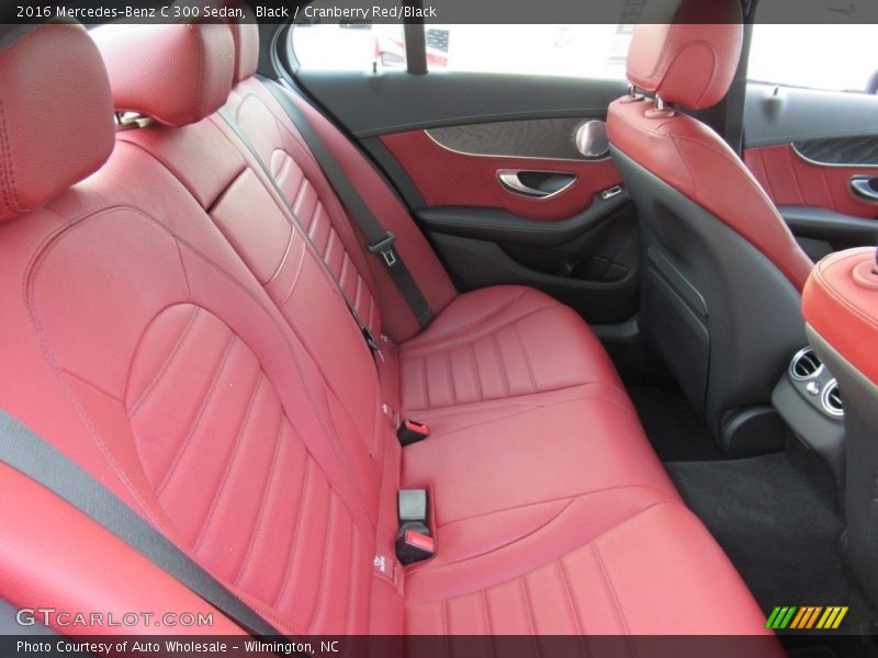 Black / Cranberry Red/Black 2016 Mercedes-Benz C 300 Sedan