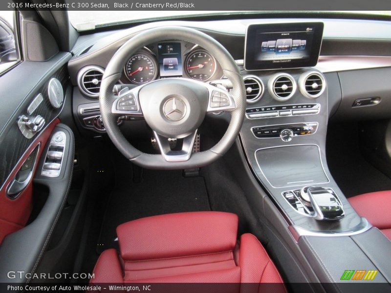 Black / Cranberry Red/Black 2016 Mercedes-Benz C 300 Sedan