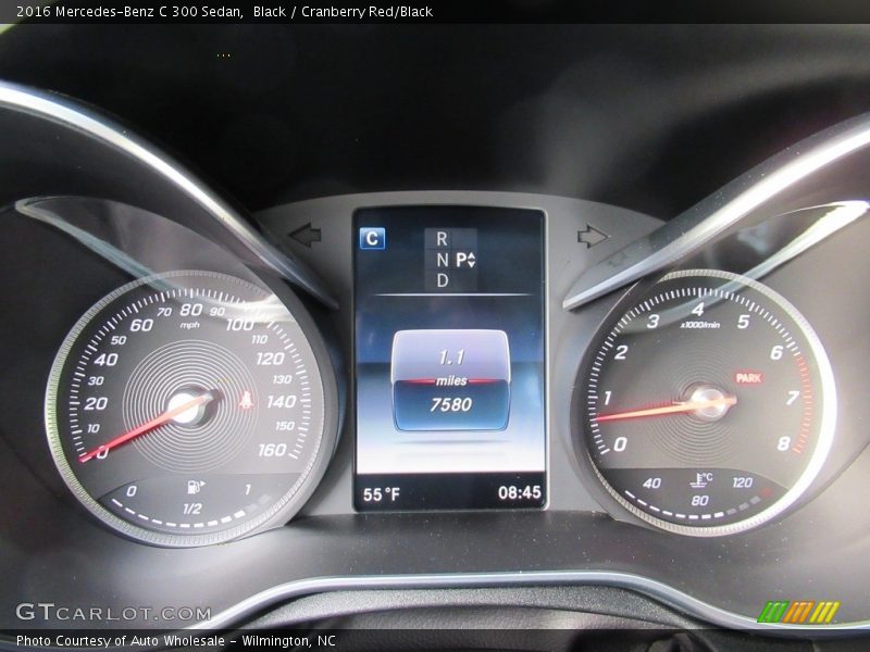 Black / Cranberry Red/Black 2016 Mercedes-Benz C 300 Sedan