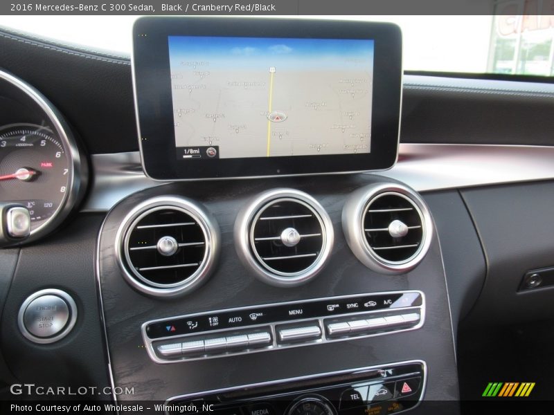 Black / Cranberry Red/Black 2016 Mercedes-Benz C 300 Sedan