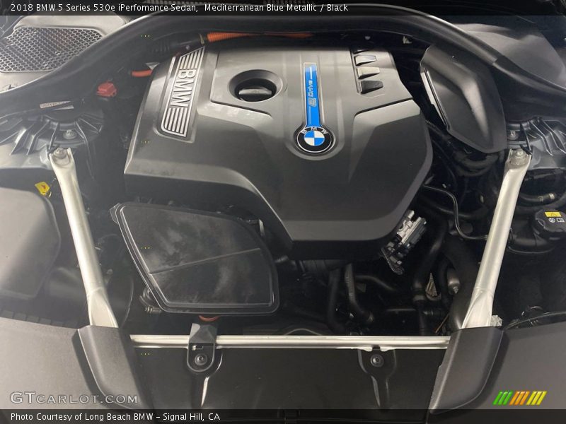 Mediterranean Blue Metallic / Black 2018 BMW 5 Series 530e iPerfomance Sedan