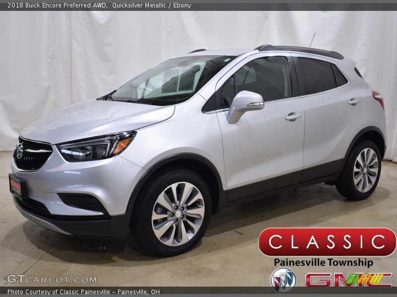 Quicksilver Metallic / Ebony 2018 Buick Encore Preferred AWD