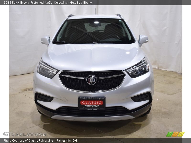 Quicksilver Metallic / Ebony 2018 Buick Encore Preferred AWD