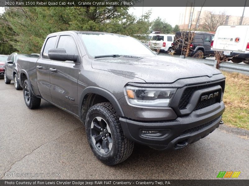Granite Crystal Metallic / Black 2020 Ram 1500 Rebel Quad Cab 4x4