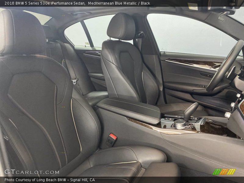 Mediterranean Blue Metallic / Black 2018 BMW 5 Series 530e iPerfomance Sedan