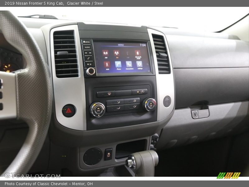 Glacier White / Steel 2019 Nissan Frontier S King Cab