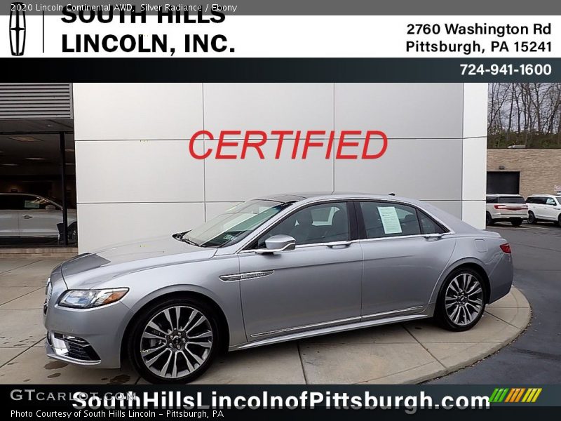 Silver Radiance / Ebony 2020 Lincoln Continental AWD