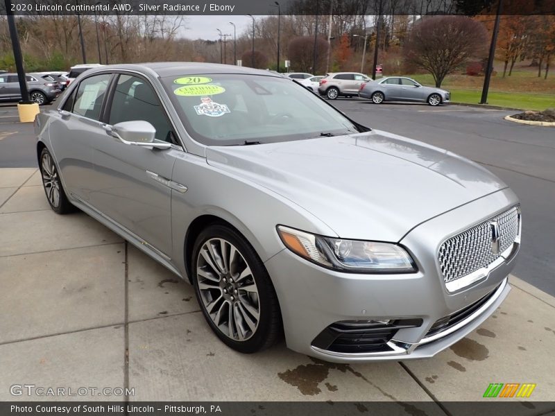 Silver Radiance / Ebony 2020 Lincoln Continental AWD