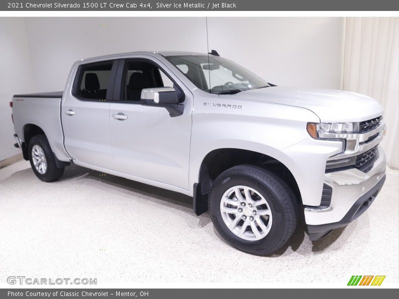 Silver Ice Metallic / Jet Black 2021 Chevrolet Silverado 1500 LT Crew Cab 4x4