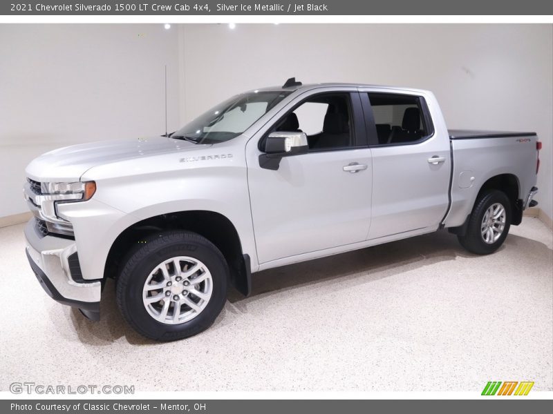 Silver Ice Metallic / Jet Black 2021 Chevrolet Silverado 1500 LT Crew Cab 4x4