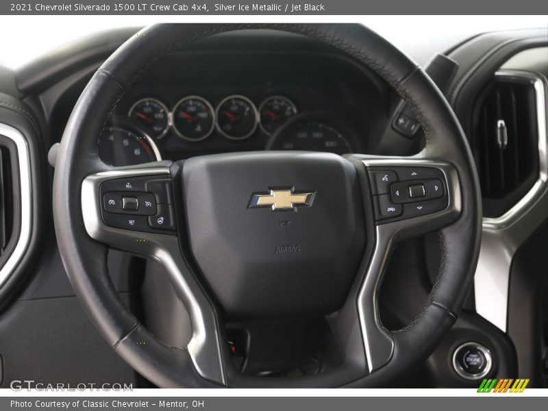 Silver Ice Metallic / Jet Black 2021 Chevrolet Silverado 1500 LT Crew Cab 4x4