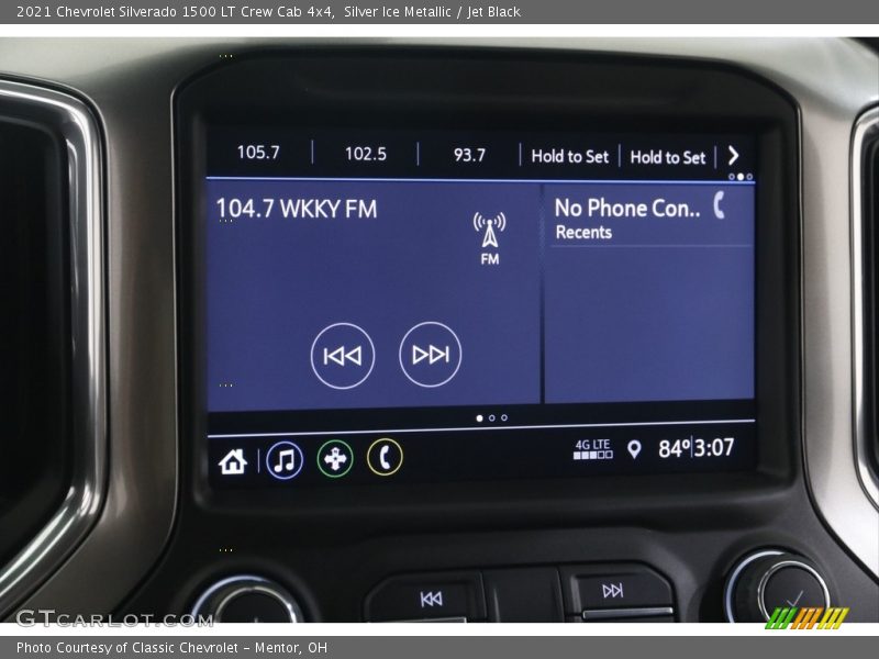 Silver Ice Metallic / Jet Black 2021 Chevrolet Silverado 1500 LT Crew Cab 4x4