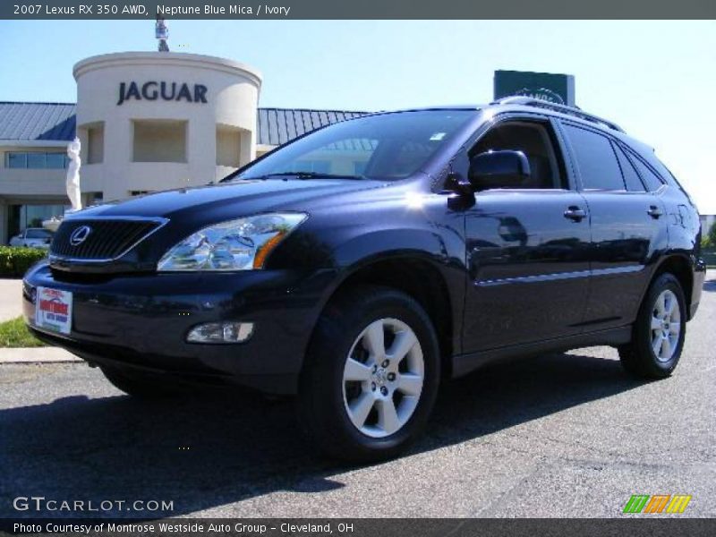 Neptune Blue Mica / Ivory 2007 Lexus RX 350 AWD