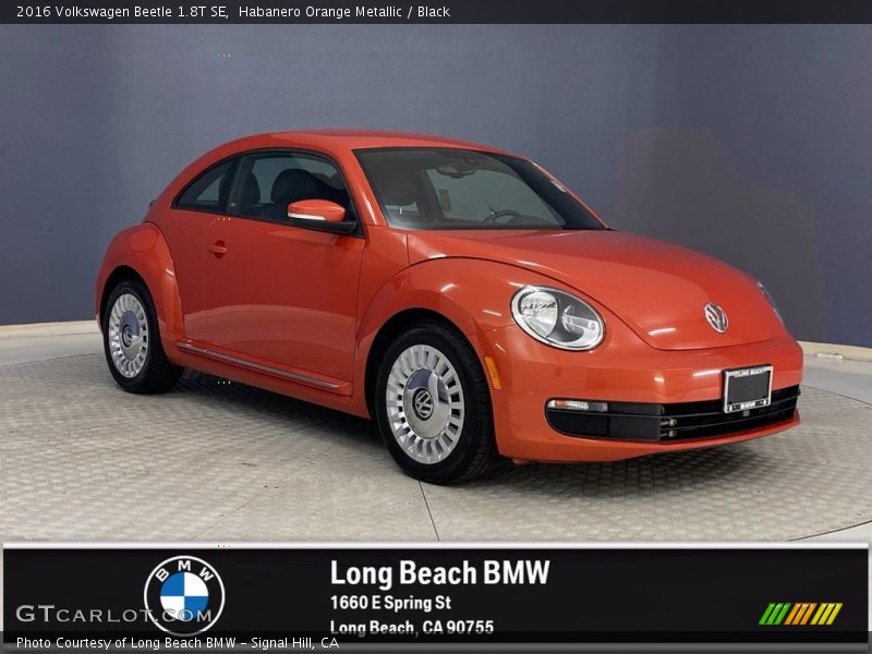 Habanero Orange Metallic / Black 2016 Volkswagen Beetle 1.8T SE