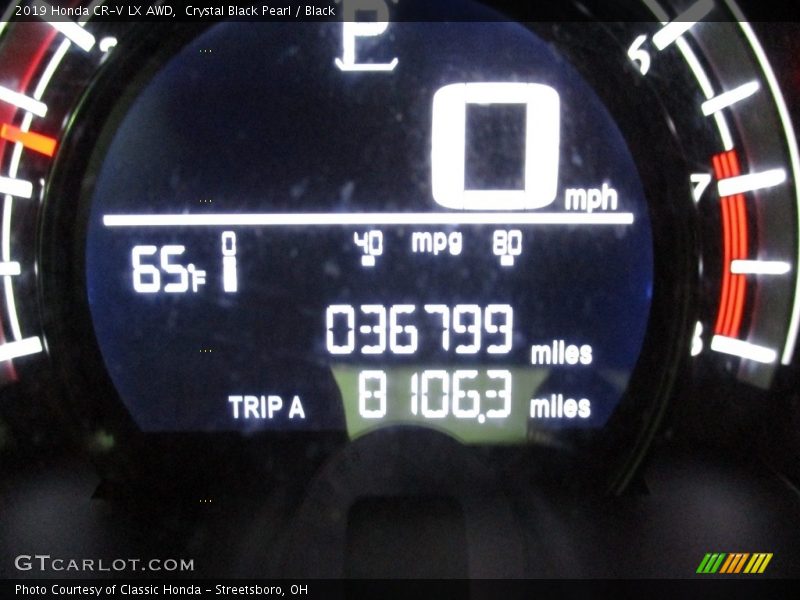 Crystal Black Pearl / Black 2019 Honda CR-V LX AWD