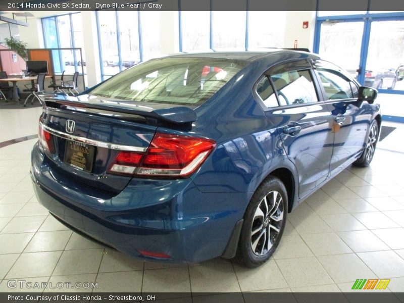 Dyno Blue Pearl / Gray 2014 Honda Civic EX Sedan