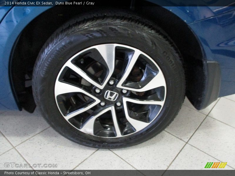 Dyno Blue Pearl / Gray 2014 Honda Civic EX Sedan