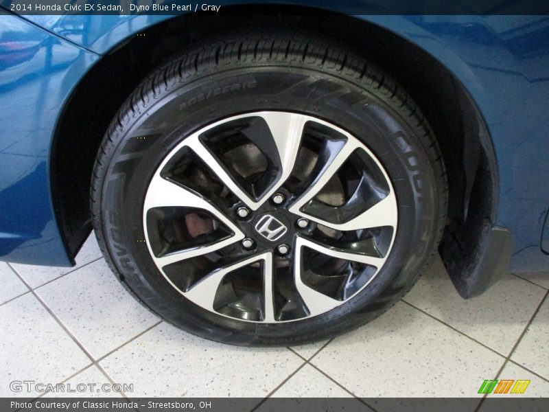 Dyno Blue Pearl / Gray 2014 Honda Civic EX Sedan