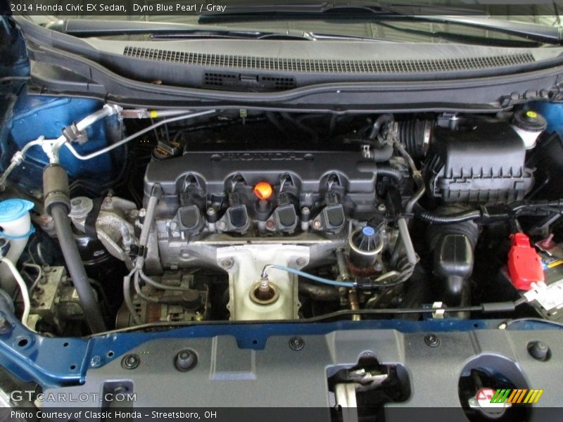Dyno Blue Pearl / Gray 2014 Honda Civic EX Sedan