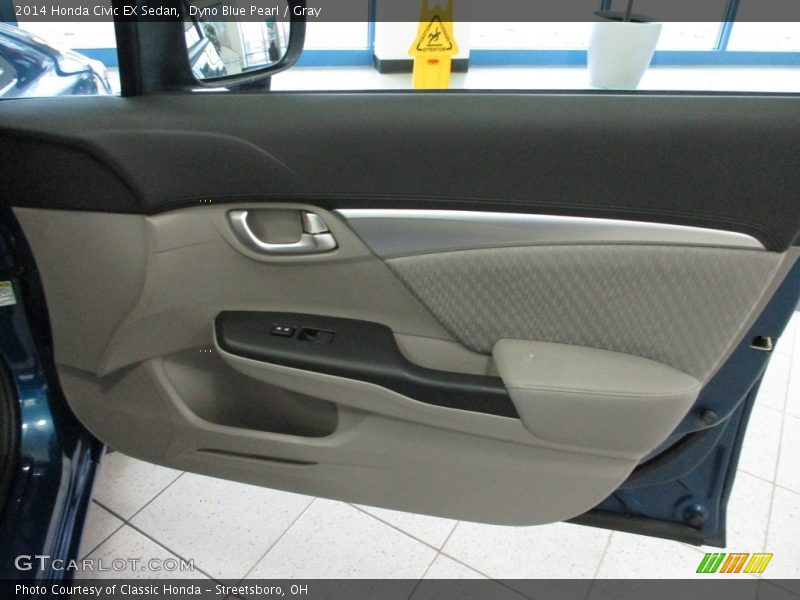 Dyno Blue Pearl / Gray 2014 Honda Civic EX Sedan