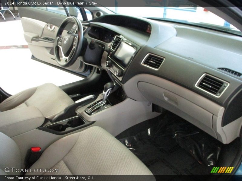 Dyno Blue Pearl / Gray 2014 Honda Civic EX Sedan