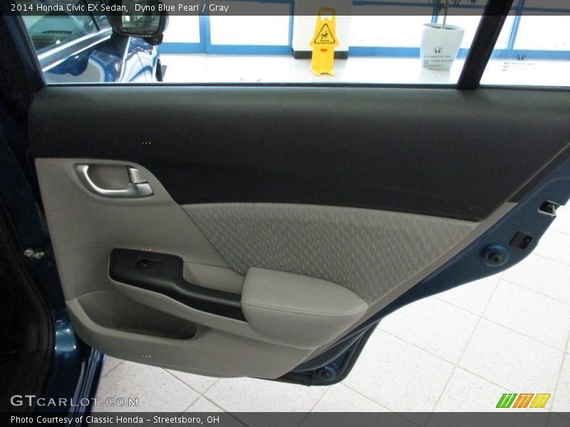 Dyno Blue Pearl / Gray 2014 Honda Civic EX Sedan