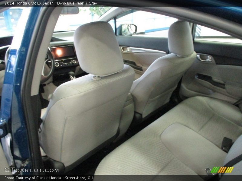Dyno Blue Pearl / Gray 2014 Honda Civic EX Sedan