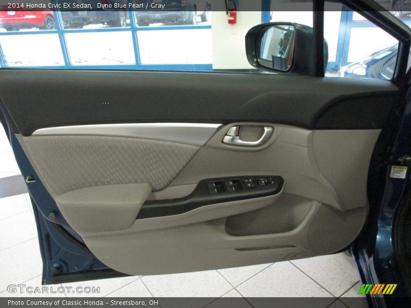 Dyno Blue Pearl / Gray 2014 Honda Civic EX Sedan