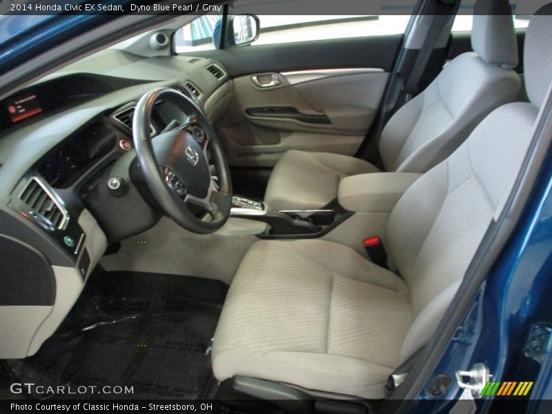 Dyno Blue Pearl / Gray 2014 Honda Civic EX Sedan
