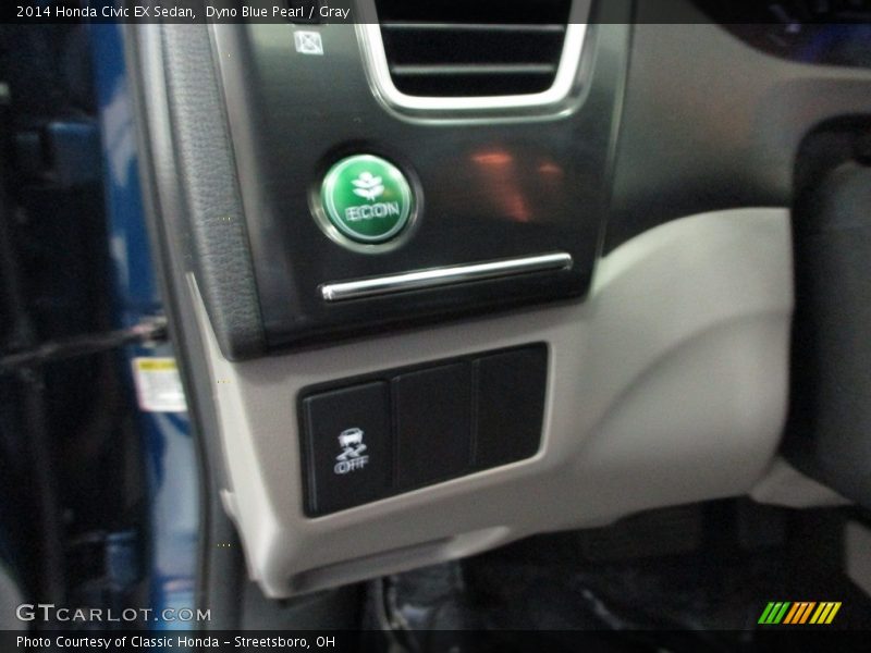Dyno Blue Pearl / Gray 2014 Honda Civic EX Sedan