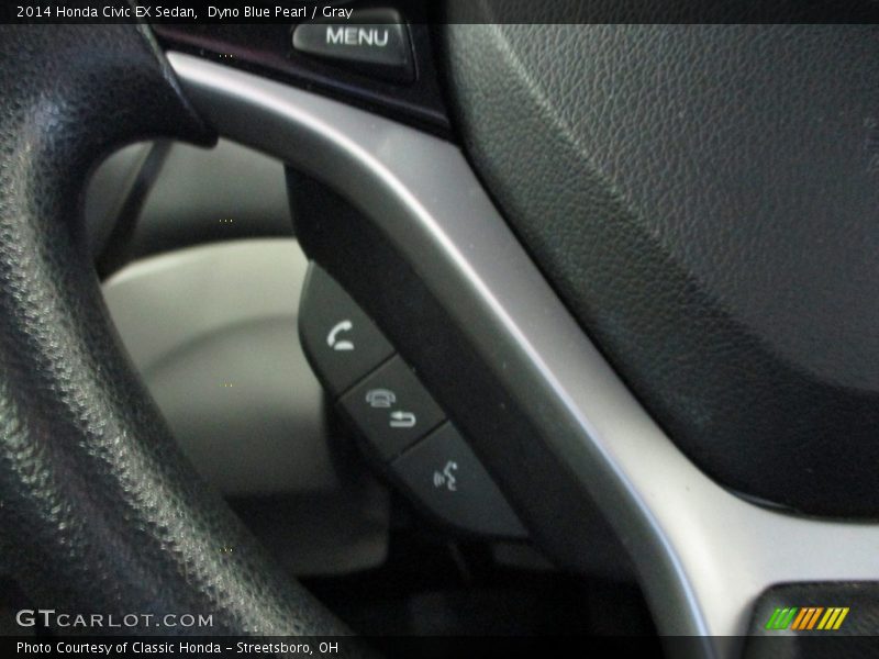 Dyno Blue Pearl / Gray 2014 Honda Civic EX Sedan