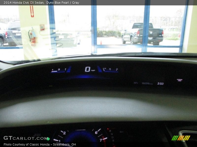 Dyno Blue Pearl / Gray 2014 Honda Civic EX Sedan
