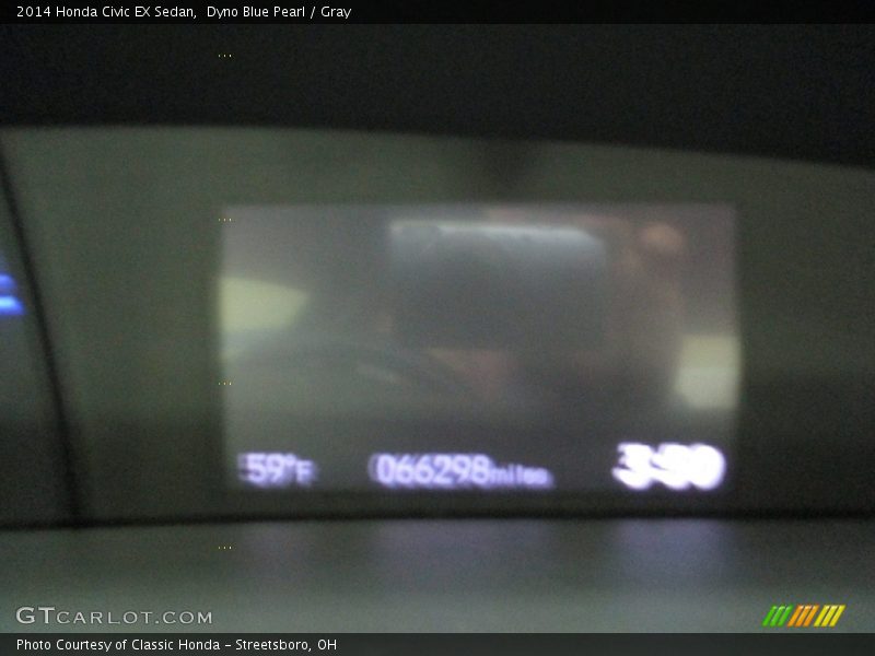 Dyno Blue Pearl / Gray 2014 Honda Civic EX Sedan