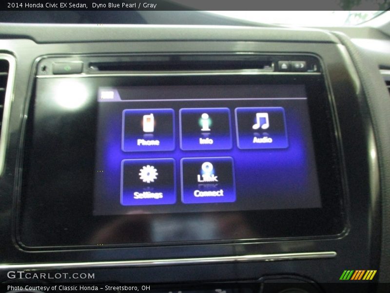 Dyno Blue Pearl / Gray 2014 Honda Civic EX Sedan