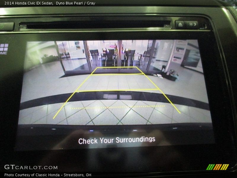 Dyno Blue Pearl / Gray 2014 Honda Civic EX Sedan